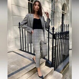 Aritzia Babaton Quentin Pant Brown Houndstooth Sz 2